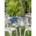 thumbnail image 3 of Outdoor Tablecloths with Umbrella Hole & Zipper, Grey Ombre Round Tablecloth 54 Inch, Vintage Simple Abstract Gradient Mottled Waterproof Table Cloth, Patio/Pool/Picnic Table Covers, 3 of 8