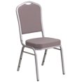 thumbnail image 1 of HERCULES Series Crown Back Stacking Banquet Chair in Burgundy Fabric - Gold Frame, 1 of 9