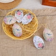 thumbnail image 5 of weibbin Easter Eggs Hanging Decoration Woven Basket Painted Eggs Decoration Easter Eggs Basket Props Ornaments, 5 of 6