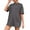 Gray, variant on fatyb Women's Oversized Short Sleeve T Shirt Dress Casual Crew Neck Solid Color Loose Mini Dresses