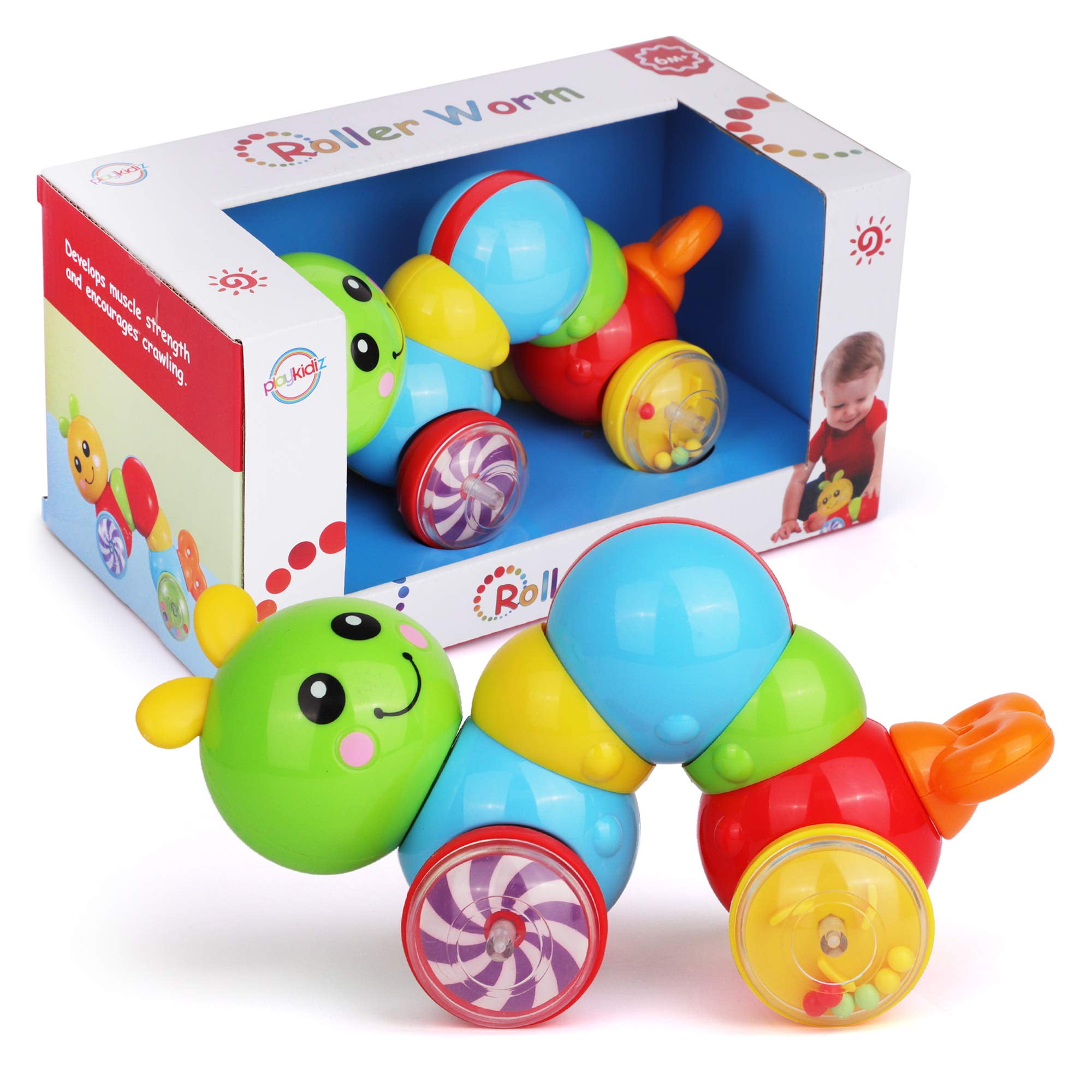 Playkidz Baby Roller Worm Early Development Toy for Babies & Toddlers