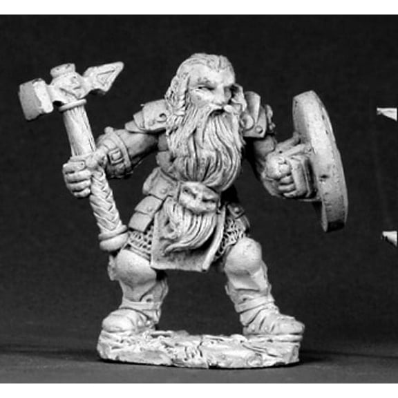 Reaper Miniatures Bjorn, Dwarven Warrior #02607 Dark Heaven Unpainted Metal