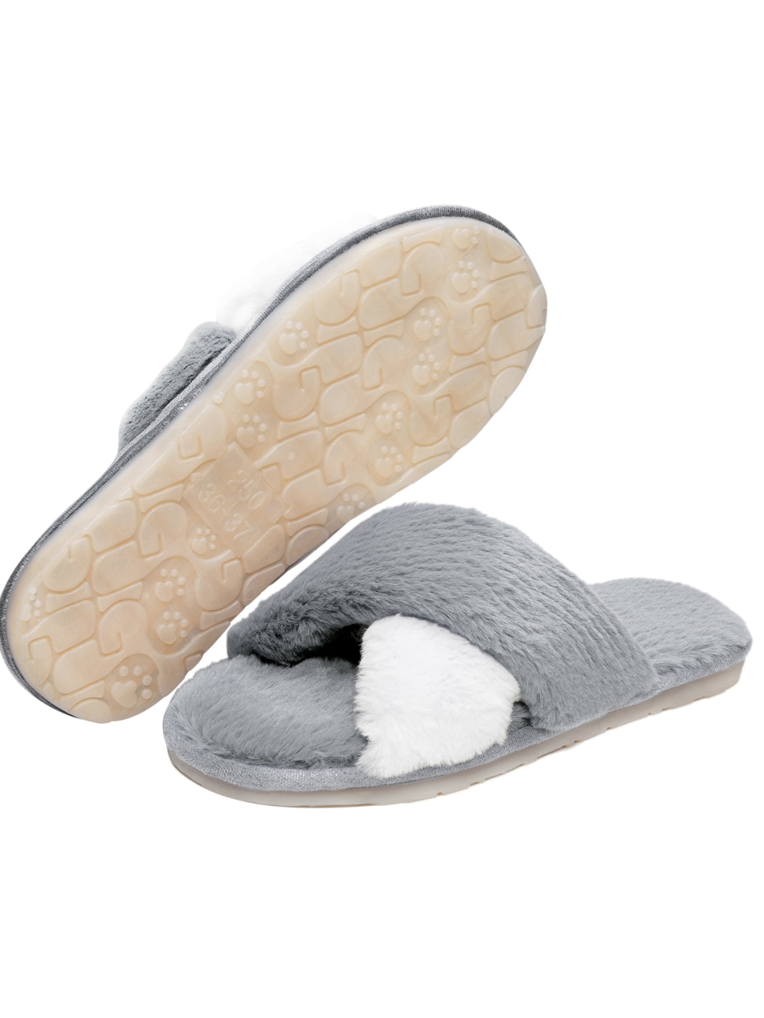 plush thong slippers