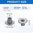 thumbnail image 2 of 16Pcs M8x17.5x12mm Brad Hole Tee Nut Carbon Steel T-Nut Round Base Plate Nut, 2 of 6