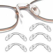 HBMYN 5Pcs Eyeglass Nose Pads,U Shape Nose Pads for Glasses,Screw-On Nosepads,Soft Silicone Eyeglass Nose Pads Anti Slip for Glass