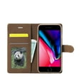 thumbnail image 2 of iPhone SE (2022) Wallet Case,Dteck Magnetic Leather Card Holder Wallet Kickstand iPhone 7/iPhone 8/iPhone SE 2020 4.7-inch Shockproof Rubber Hybrid Cover For iPhone 7/8/SE 2020/SE 2022,Brown, 2 of 8