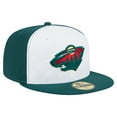 thumbnail image 3 of Men's New Era White/Green Minnesota Wild Repeat Two-Tone 59FIFTY Fitted Hat, 3 of 5