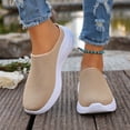 thumbnail image 6 of OOOUM Mesh Mesh Sneakers For Women Comfortable Cushioned Slip On Shoes Breathable Casual Lightweight Walking Shoes Khaki US:7.5, 6 of 6