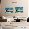 thumbnail image 4 of Elephant Stock Sunrise Abstract Wall Art - Horizontal Canvas Wall Art - Living Room Wall Decor - Nature Canvas - Teal And Blue Decor - 48" x 32", 4 of 8
