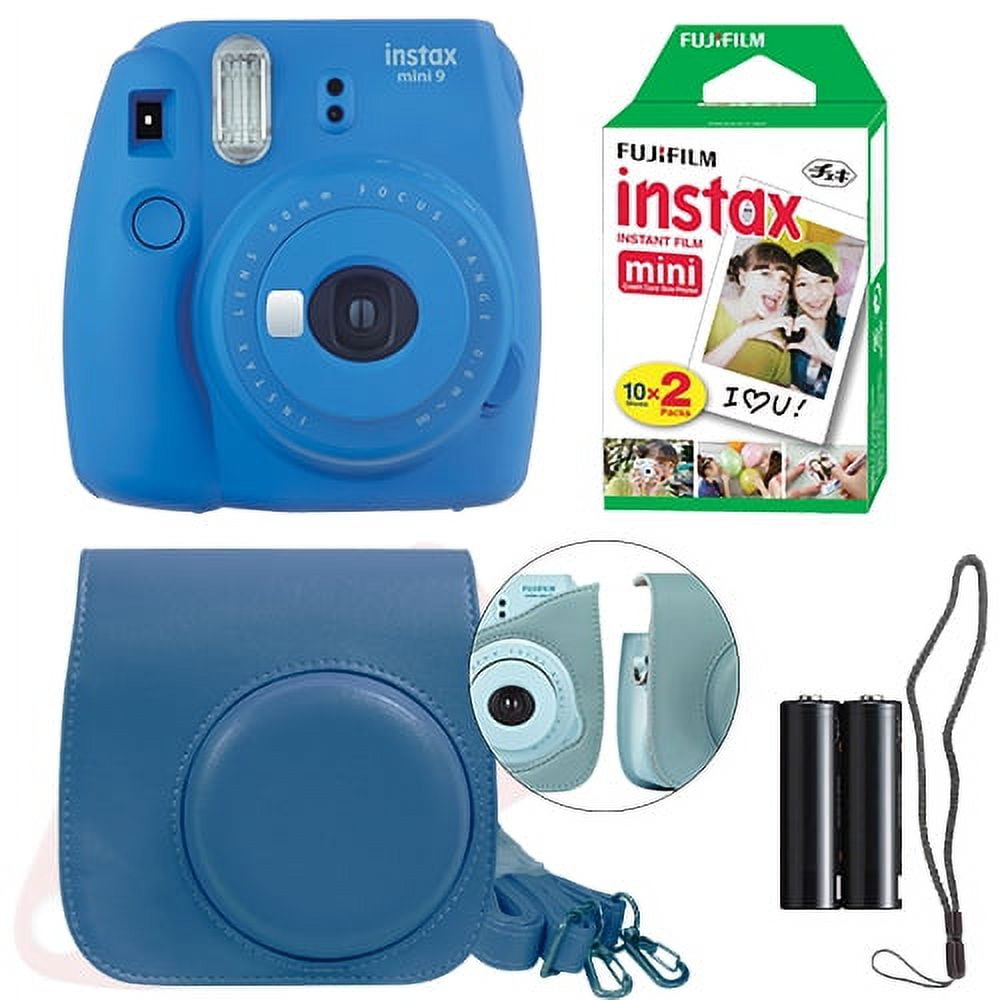 Camara Fujifilm Mini 9 Instax Cobalt Blue+Pack Pelicula x20unid - Promart