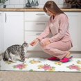 thumbnail image 3 of Pioneer Flower Floral Print Pattern Anti Fatigue Kitchen Rugs Set Of 2, Non Slip Washable Decorative Floor Mats for Kitchen Sink Laundry, 17"x30" and 17"x47", 3 of 6