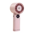 thumbnail image 2 of Aufmer Portable Travel Essential USB Charging Handheld Fan Mini Cooling Device With LED Digital Screen Display Ideal For Outdoor Travel Office Indoor Daily Use(with Cable×1), 2 of 6