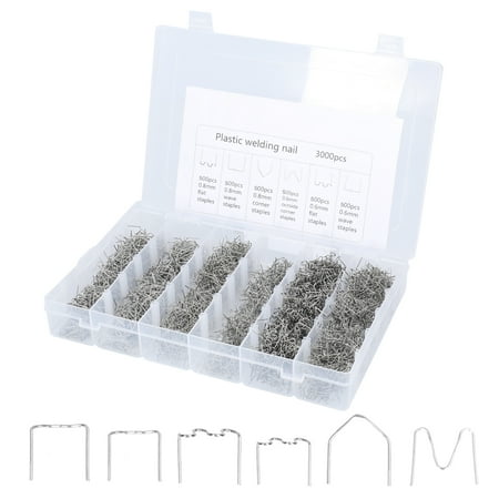 

MIXFEER Car Bumpers Welding Wire for Plastics Welding Machine Plastics Welders Studs Plastics Appearance Repairing Machine Staple Kit Mending Repairing Standard Pre Cut Staple Set