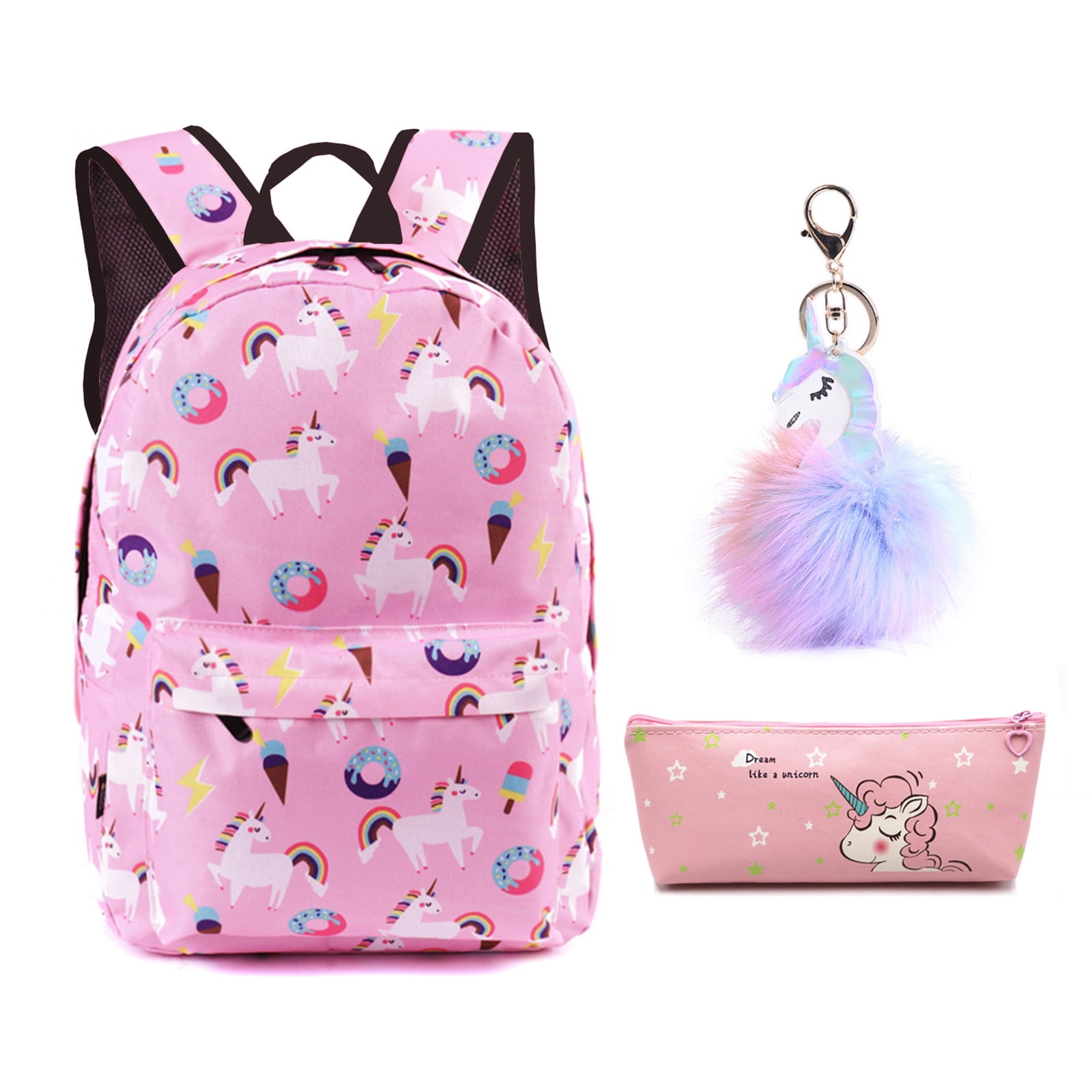unicorn backpack with letter a