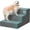 Grey, variant on Large Dog Stairs for High Beds - Extra Wide Pet Steps for Large Dogs to Get on Tall Bed 3 Deep Step Cat Ramp for Couch
