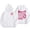 White, variant on Towmus Cute Pink Flower Hoodie for Woman Preppy Sweatshirts Trendy Puff Print Letter Graphic Hoodies Casual Pullover Tops