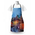 thumbnail image 3 of Polish Apron, Old Town of Warsaw in the Evening Crowded in the Square Center Cityscape Rush Hour, Unisex Kitchen Bib with Adjustable Neck for Cooking Gardening, Adult Size, Multicolor, by Ambesonne, 3 of 4