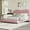 Pink Queen, variant on Senfot Twin Size Platform Bed Frame, Metal Frame Twin Bed Fame with Strong Wooden Slats,Sherpa Fabric Upholstered Bed Frame with Headboard, No Box Spring Needed,No Noise Free, Pink