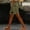 Green, variant on qelini Casual Shorts for Women Drawsting Waist Bermudas Shorts Pockets Solid Color Shorts Yoga Pants