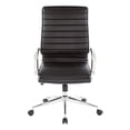 thumbnail image 3 of Fauteuil de Gestionnaire à Dossier Haut en Similicuir Noir avec Base Chromée, 3 of 6