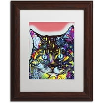 Trademark Fine Art "Maine Coon" Canvas Art by Dean Russo, White Matte, Wood Frame