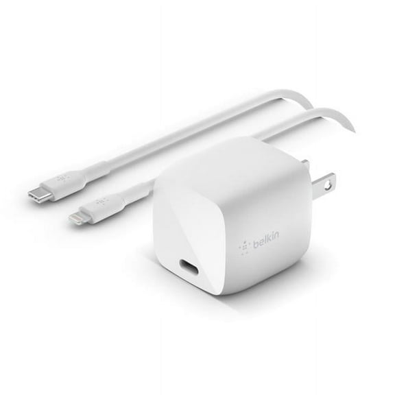 USB-C Wall Charger 30W with 4 ft. USB-C to Lightning Cable, White