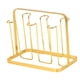 thumbnail image 5 of Estante para secar tazas, soporte para botellas de vidrio, antideslizante, 6 ganchos, soporte para tazas de café, organizador de vasos de vidrio para Dorado, 5 of 10