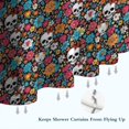 thumbnail image 6 of Colorful Floral Skull Pattern Shower Curtain 84"x72" ,Bathroom Decorative Shower Curtains Set with 12 Hooks,Modern Waterproof Washable Shower Curtain, 6 of 6