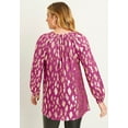 thumbnail image 2 of June + Vie Women's Plus Size Metallic Print Blouse, 2 of 3