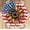 Abstract Sunflower, variant on Patriotic Baseball Lace Round Fitted Tablecloth 40"-44" Washable Table Cloth Polyester Table Cover with Elastic Edge Independence Day Decoration Tablecloth for Dining Wedding Party Banquet
