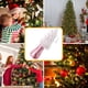 thumbnail image 1 of Adorno navideño rosa para árbol de Navidad, ideal para colgar en fiestas | Bolsas de regalo con lazos rosas y hongos de espuma | Espuma plástica duradera de 20 x 10 cm | Ideal para centros de mesa,, 1 of 6