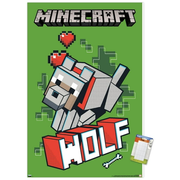 Minecraft - Wolf Wall Poster, 22.375" x 34"
