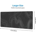 thumbnail image 5 of Large Gaming Mouse Pad Topographic Map Lines Contour Geographic PC Computer Keyboard XXL Mouse Mat Desk Pad Non-Slip Desk Mat for Home Office Gaming Work, 31.5 X 12 in, 5 of 6