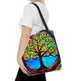 thumbnail image 1 of Tree of Life Polyester Tote Bag with Black Handles, 1 of 4