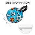 thumbnail image 5 of Football 2Pcs PU Leather Round Luggage Tags with Privacy Cover and Name ID Tag for Suitcase, Handbags, Backpacks, School Bags, 5 of 6