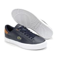 thumbnail image 3 of Lacoste Men's Powercourt 0121 1 Sma Leather Sneaker, Navy \ Orange,8.5 M US, 3 of 7