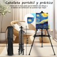 thumbnail image 2 of Caballete de Artista con Pal&eacute;s, Caballetes de Dibujo Port&aacute;til con Altura Ajustable de 155 cm, [Soporte Engrosado] de Exhibici&oacute;n de Tr&iacute;pode de Metal, Para Ex, 2 of 7