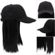 thumbnail image 3 of BRIGHTFUFU Female peluca sombrero integrado sombrero peluca wig hat sombrero mujer disfraces, 3 of 7