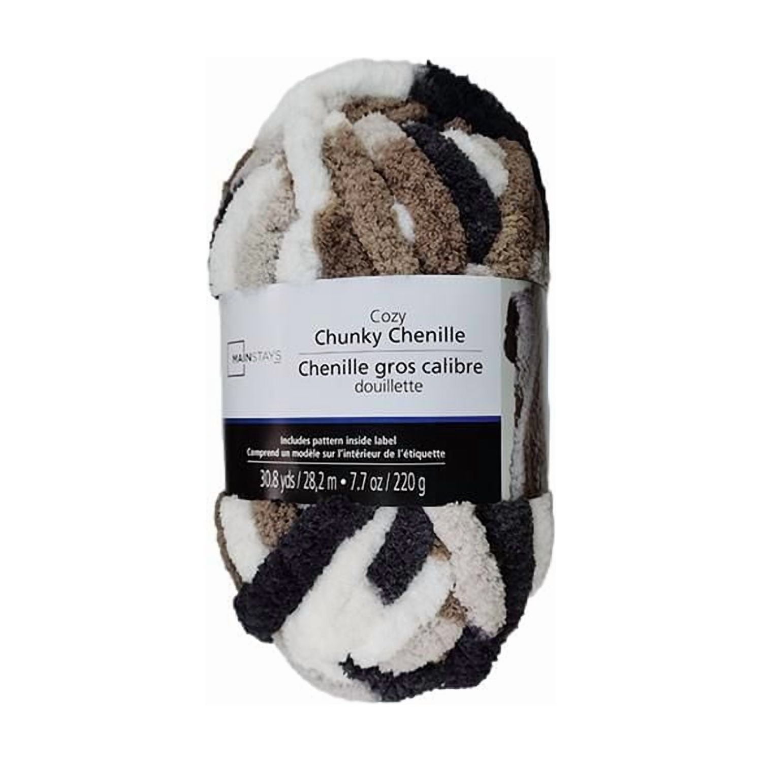 MAINSTAYS Farmhouse Cozy Chenille Yarn, Polyester 100% yarn