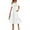 White(womens dresses), variant on ZHYou Women Smocked Tiered Midi Dresses Casual Frock Square Neck Short Sleeve Flowy Dresses with Pockets,Red,XL