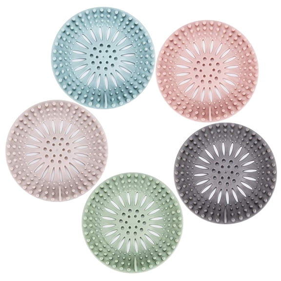 GOOHOCHY 5-Pack Floor Drain Strainers for Kitchen Sink, Sewer Anti-Clogging Mesh Covers, 13.2 x 13.2 x 1 cm