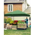 thumbnail image 1 of COZONY 10'x10' Pop Up Canopy Tent, Waterproof and UV Protection, 1 Sidewall and 4 Sandbags,Instant Portable and Adjustable Shelter for Deck, Backyard, Garden, Patio,Lawns,Outdoor Activities, Green, 1 of 7