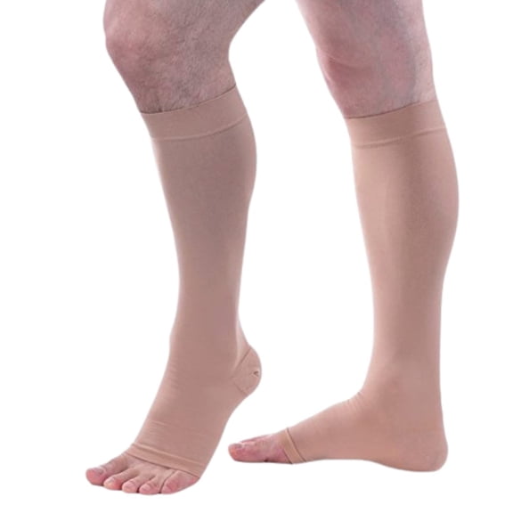 Allegro 20-30 mmHg Surgical 200/201 Regular Length Open Toe Knee High Stocking, Comfortable Support Garments