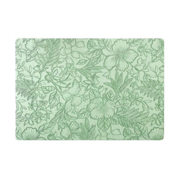 Fasiaou Napperons en Faux Cuir Vinyle Lavables Essuyables Tapis de Table pour Table de Cuisine et de Salle à Manger Résistants à la Chaleur Imperméables Modernes Intérieur/extérieur Napperons Antidérapants Faciles à Nettoyer, Vert