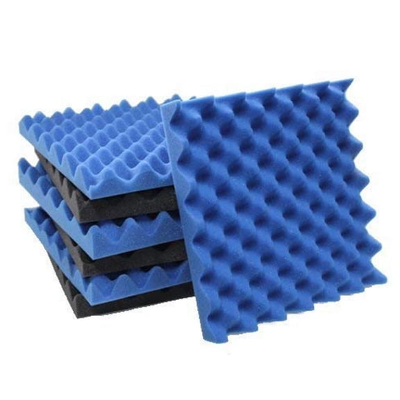 6 Pack Black blue / Charcoal egg crate foam acoustic tiles soundproofing foam panels sound insulation soundproof foam padding sound dampening Studio padding 30x30x3.8cm