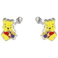 thumbnail image 1 of JOYARIS Aretes Winnie Pooh Niña Mujer Regalo Colores Plata Ley 925 A-0000099, 1 of 5