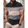 thumbnail image 1 of 3D Printed Short Sleeve, Buttons Men's POLO Shirt Color Figure Men's Spring And Summer Street Laps T-Shirt, 1 of 3