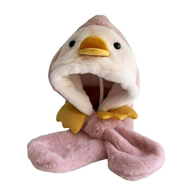Children Hat Cartoon Penguin Shape Double Fleece Soft Texture Keep Warm Plush Winter Hat for Outdoor