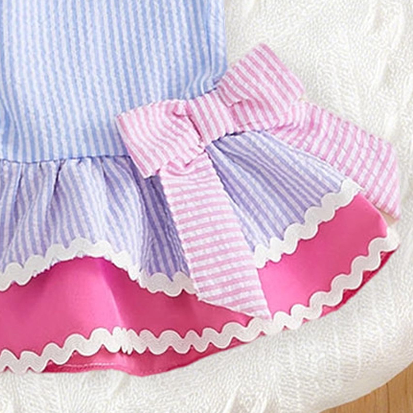 mgoYE Toddler Baby Girl Clothes 3-4 Years Mamas Girl Bell Bottom Romper Sleeveless Jumpsuit Overalls Cute Girls Summer Outfits Blue