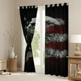 thumbnail image 3 of Feelyou Wildlife Eagle Boys Black Out Curtains, Vintage American Flag Curtains Pack of 2 (42x63 Each), Rustic Farmhouse Hunting Bedroom Curtains, Living Room Curtains Decor, 3 of 6